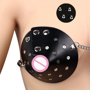 Sujetador de Cuero QKKQ, Sujetador Erótico BDSM, Accesorio para los Senos, Cubrepezones, Lencería Fetiche para Mujer - Product Image 1