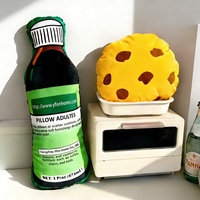 Novedosas y Divertidas Fundas Decorativas para Cojines con Forma de Botella Irregular, Impresas y Personalizables, de Poliéster, Estéticas y Lindas para Decoración de Sala de Estar