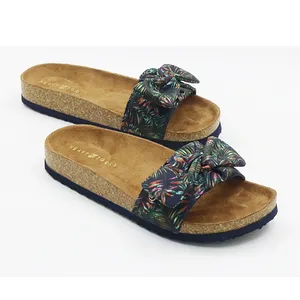 Superior Quality Microfiber Cork Slides Flat Sole Foot Bed Japanese Jesus Sandals One Strap Women's Chinelos from Suppliers