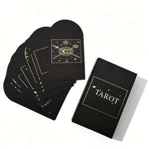 Barajas de <span class=keywords><strong>Cartas</strong></span> Originales Personalizadas con Diseño de Arco Negro, Impresas con Lámina Dorada, con Guía para Principiantes y Expertos - Product Image 1