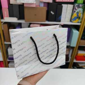 Sacs cadeaux de Noël, sac personnalisé avec logo, sac en papier blanc de luxe, sac de boutique de détail, impression - Product Image 4