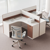 Poste de travail moderne en MDF écologique pour bureau à domicile, cabine de personnel, poste de travail double/quatre/six personnes, cloisons modulaires, chaise