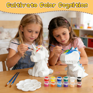 Juego de Arte y <span class=keywords><strong>Manualidades</strong></span> de Yeso con Diseño de Unicornio, <span class=keywords><strong>para</strong></span> Pintar y Decorar, al por Mayor, OEM/ODM, Tendencia de Moda, Juguetes de Rompecabezas <span class=keywords><strong>para</strong></span> Niños - Product Image 2