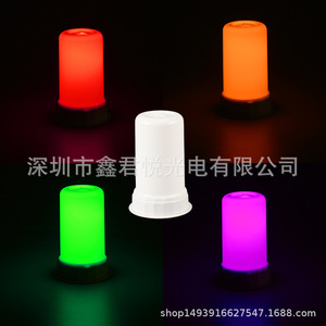 Rgb Battery Flame <b>Lamp</b> Cylindrical <b>Remote</b> <b>Control</b> Color Changing Bar Decoration - Product Image 2