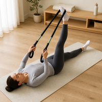 Corde de résistance élastique avec poignées, bande d'entraînement de flexibilité pour le yoga, la gym à domicile et les exercices de fitness