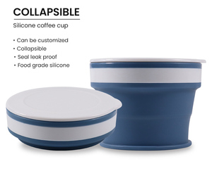 Manufacture Custom logo New 170ml Silicone <b>Macaron</b> Cup Cute Fun Folding cup Design Cross-Border Portable Collapsible Mug - Product Image 4