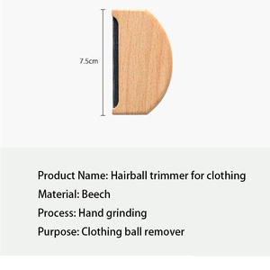 Wanmei Personalizado al por mayor Peine quitapelusas de madera de haya <span class=keywords><strong>natural</strong></span> para suéteres, ropa de punto y cachemira - Product Image 5