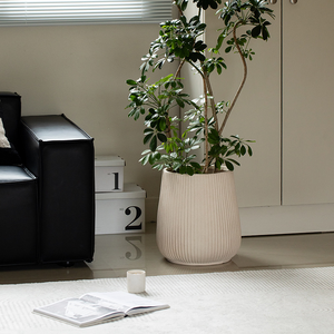 HDPE Polyethylene Contemporary Design Floor Vase Durable Eco-Friendly Lightweight High Quality Wide Mouth Fade Resistant - Product Image 5