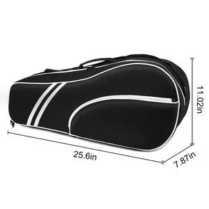 Bolsas de raqueta de poliéster portátiles personalizadas de diseñador, soporte para deporte para Pickleball, bádminton, pádel, tenis, niñas, niños, hombres y mujeres - Product Image 3