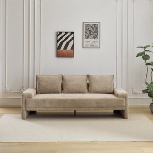 Ensemble de canapé convertible moderne en velours capitonné carré 3 places pour appartement et hôtel - Product Image 6