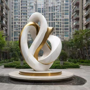 Escultura de Acero Inoxidable, Arte Abstracto Contemporáneo para Exteriores, Ideal para Propiedades, Parques e Instalaciones Comerciales, Metal Duradero - Product Image 4