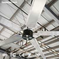 Ventilateur axial de plafond extérieur commercial Airmatic à 5 pales en aluminium extrudé, 1,1 kW, 24 pieds, électrique avec télécommande