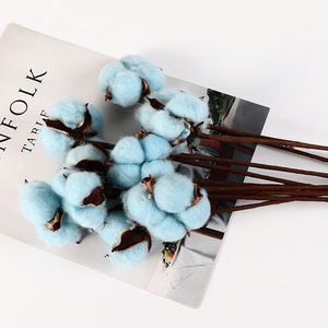 Naturale un ramo di cotone autunno fiori secchi <span class=keywords><strong>decorativi</strong></span> steli di cotone bianco per composizioni floreali - Product Image 6