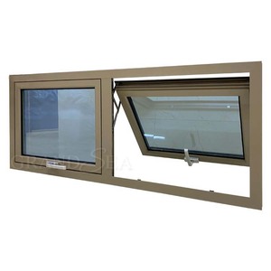 Fenêtre en aluminium pour maison et patio, avec auvent pare-soleil en verre <span class=keywords><strong>teinté</strong></span> double, grand format, résistant aux intempéries, Botswana - Product Image 1