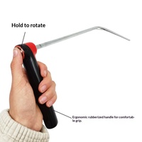 2 pièces Outils de réparation de bosses de voiture de haute qualité en acier à haute teneur en carbone, avec crochet rotatif et barre supérieure pour carrosserie, bord de porte et sandwich