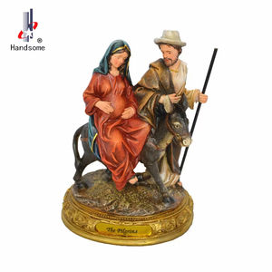 맞춤 제작 가능한 20인치 성가족상 폴리레진 <span class=keywords><strong>3D</strong></span> 종교 예술 크리스마스 장식품 소량 주문 가능 벽걸이 장식 예수 - Product Image 4