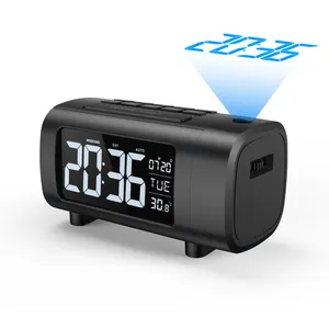 FM radio laser Projection alarm clock countdown, alarm clock projector