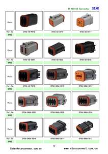 ขั้วต่อตัวผู้ตัวเมียกันน้ำสีดำ <span class=keywords><strong>E008</strong></span> 8Pin ชุดสายไฟสำหรับรถยนต์ DT04-08PA-EE01 <span class=keywords><strong>DT06</strong></span>-08SA-EP11 - Product Image 2