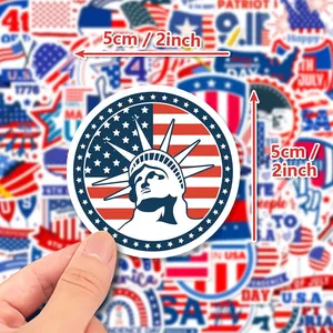 50PCS Independence Day Flag Faith <b>Sticker</b> Decals Luggage Travel Backpack Skateboard Phone Laptop USA Election <b>Sticker</b> - Product Image 2