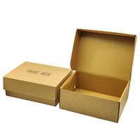 Boîte à chaussures en carton kraft personnalisée avec logo, vide, carrée, pour le rangement des baskets et des bottes