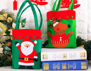 Venta caliente de la venta directa de fábrica logotipo personalizado decoración de Navidad bolsa de dulces fieltro bolsa de regalo de Navidad - Product Image 2