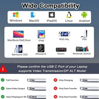 Hub multiport en alliage d'aluminium Type C, 4K HDTV, alimentation PD 100W, USB 3.0, station d'accueil portable pour ordinateur portable PC, en stock