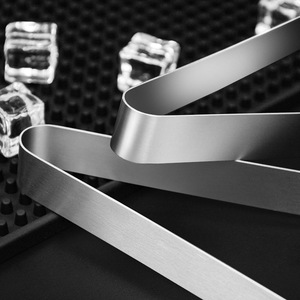 ที่คีบน้ำแข็งสแตนเลสแบบหนาพร้อมฟันสำหรับคีบน้ำแข็ง น้ำมะนาว น้ำตาล ผลไม้ และอาหาร - Product Image 1