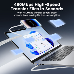 Câble de charge rapide Toocki 27W avec protection par puce intelligente, câble USB-C tressé pour <span class=keywords><strong>iPhone</strong></span> 8-14 Series, charge rapide et transfert de données - Product Image 5