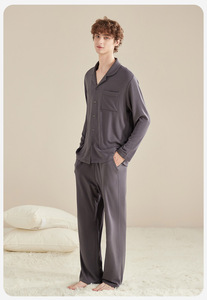 <span class=keywords><strong>Pigiama</strong></span> di Alta Qualità Traspirante e Confortevole, Pantaloni da Notte per <span class=keywords><strong>Uomo</strong></span>, Autunno Inverno, Maniche Lunghe, Foderati in Pile, Termici Imbottiti - Product Image 3