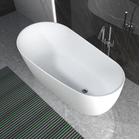Bañera de Hidromasaje Moderna de Piedra Artificial, Independiente, con Desagüe, para Exteriores, Profunda, para Uso en Hoteles y Baños
