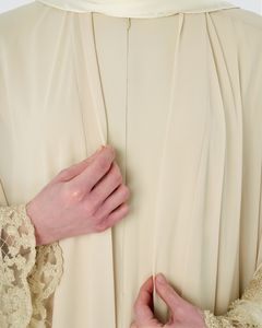 SIPO Eid OEM personnalisé musulman dames jaune décoratif robe plissée islamique modeste robe femmes - Product Image 6