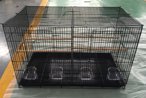 Cage pour chien Cage à oiseaux canari portable de haute qualité Plateau en plastique durable pour un nettoyage facile Boîte de rangement pour perroquets d'élevage simple Usine solide - Product Image 4
