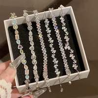 Bracelet papillon fleur en zircon électroplaqué ultra-brillant de style coréen, bracelet élégant haut de gamme de luxe léger