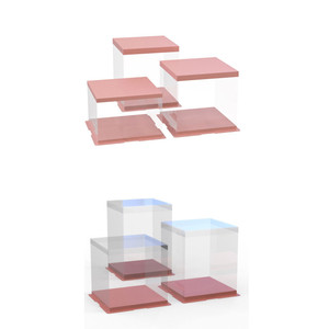 Pet Plastic Box US Free Shipping 6 Inches Square PET Plastic Transparent Packaging Tall Clear Wholesale Paper Cake Box With Transparent Lid