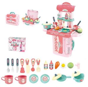 3-in-1 Educational Pretend <b>Kitchen</b> <b>Play</b> Set with Fruit Cutting Cart Kids' Food Toys for Imaginative <b>Play</b> - Product Image 1
