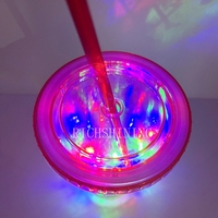 RICHSHINING Pailles lumineuses LED écologiques et légères en plastique, style américain, pour boissons froides et glace pilée, idéales pour les restaurants