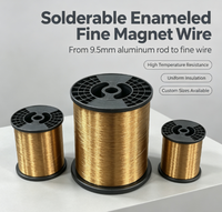 Fil magnétique en aluminium émaillé solide, polyuréthane UEW, soudable, classe H 180, 600V, transformateur haute fréquence, relais, inducteur