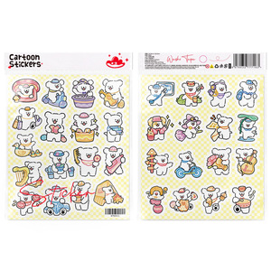 DHF994 Juego de Pegatinas de 100-108 Piezas, Mikko Mofusand Chiikawa, Osito, Perro, Gato, Pegatinas Populares, Accesorios Adhesivos para Manualidades - Product Image 4