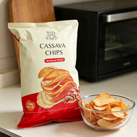 Sacs à chips gonflables personnalisables en gros MOPP/VMPET/CPP avec soudure centrale thermoscellée, impression hélio, qualité alimentaire