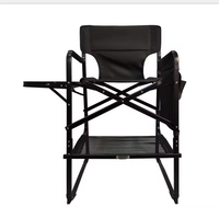 Chaise de Maquillage Pliante avec Tables Latérales Doubles et Rangement Portable pour Usage Esthétique et Extérieur – Chaise de Maquillage Pliante pour Beauté