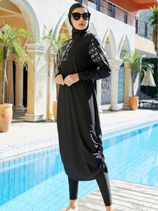 Nuevo Traje de Baño Musulmán Elegante de 3 Piezas, Túnica Larga, Traje de Baño con Hiyab, Traje de Baño Islámico para Mujer - Product Image 4