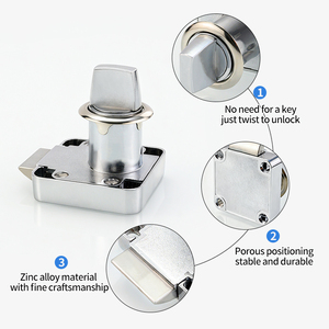 Kẽm Hợp Kim Ngăn Kéo Tủ Đồ Nội Thất Khóa Bền Key Mở Khóa Cách Với An Toàn Cho Bằng Gỗ - Product Image 2