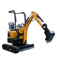 Mini-excavatrice 1,2T avec conception pour voies ferrées - Mini-pelle compacte sur chenilles, petite pelle hydraulique à chenilles en acier