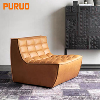 Puruo Fauteuil de sol individuel moderne de luxe nordique design, fauteuil de cinéma, canapé-lit pour salon, chambre et espace détente