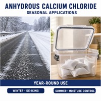 Chlorure de calcium anhydre en poudre, haute pureté, qualité industrielle, produit chimique