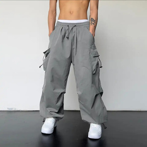 <span class=keywords><strong>Pantalon</strong></span> cargo fuselé <span class=keywords><strong>en</strong></span> <span class=keywords><strong>lin</strong></span> kaki bleu marine <span class=keywords><strong>pour</strong></span> femme, coupe ample, personnalisable, <span class=keywords><strong>pour</strong></span> <span class=keywords><strong>homme</strong></span>, style chef, <span class=keywords><strong>pas</strong></span> <span class=keywords><strong>cher</strong></span> - Product Image 4