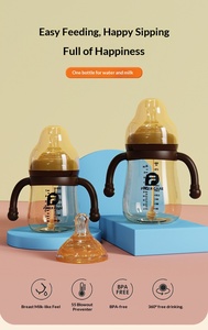 Biberon de sevrage Finercare en PP de type arc avec poignée, <span class=keywords><strong>anti</strong></span>-étouffement et <span class=keywords><strong>anti</strong></span>-flatulences, ventouse pour enfants, grand calibre pour bébé - Product Image 6