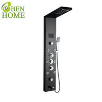 Panneau de douche mural multifonctionnel en acier inoxydable 304 de haute qualité avec robinet de douche thermostatique