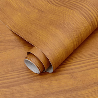 Rollo de Adhesivos de Papel de Resina de Melamina con Grano de Madera Grueso Personalizado, Películas para Muebles de 0.12mm, Renovación de Muebles Modernos