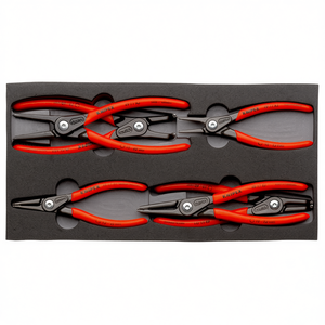 Juego de alicates para circlips de precisión Knipex, 6 piezas, con inserción de espuma, rango de 10-60 mm - Product Image 1